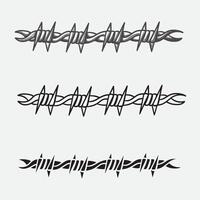 set of barbed wire good for symbol, tattoo, element design, silhouette design, etc vector
