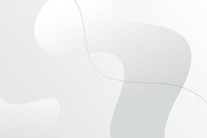 Quiet white abstract wave background. Fluid shapes composition. Simple and peaceful light tones backdrop. vector