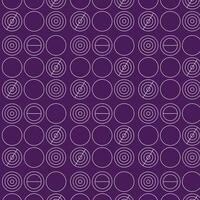 Modern abstract seamless geometric pattern with circles and lines. Dark tone background. vector