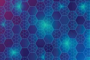 Abstract hologram futuristic surface hexagon backdrop. Circuit line technology digital on a blue background. Internet network connection, transfer data communication. vector