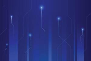 Circuit line technology digital on a blue background. Internet network connection, transfer data communication, cyber nano information. Quiet futuristic cyber light trails. vector