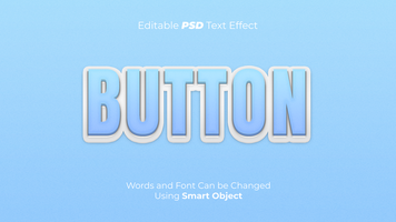 3D Editable Button Text Effect psd