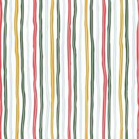 Abstract seamless multi color stripes pattern. Hand drawn vertical lines on white background vector