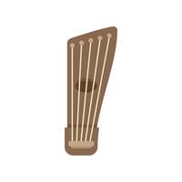 Ancient kannel string musical instrument standing upright vector