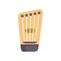 Ancient greek kithara string musical instrument standing upright vector