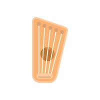 Gusli russian string musical instrument icon cartoon style vector