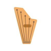 Latvian kokle string instrument being played on white background vector