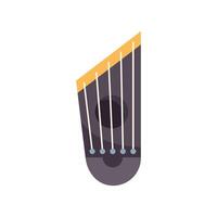 Gusli traditional russian string musical instrument playing music vector