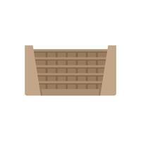 Empty supermarket shelf display offering products for sale vector