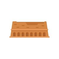 Colosseum building exterior showing ancient roman architecture vector