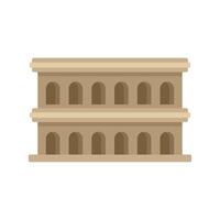 Ancient coliseum building showing classical architecture vector