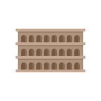Colosseum building showing ancient roman architecture vector