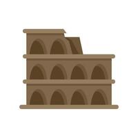 Colosseum showing the ravages of time with crumbling walls vector
