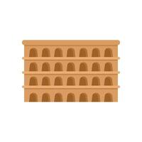 Roman colosseum facade representing ancient roman architecture vector