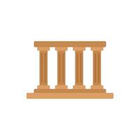 Ancient greek columns row standing on platform vector
