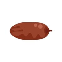 Single date fruit with stem lying horizontally vector