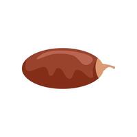 Ripe date fruit lying on white background vector