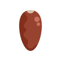 Single date fruit showing seed inside minimalist icon vector