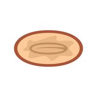 Almond nut kernel showing seed inside brown shell icon vector