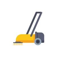 Professional cleaning equipment floor scrubber machine illustration vector