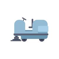 Blue floor cleaning machine for professional cleaning service vector