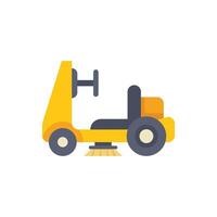 Street sweeper vehicle cleaning city road maintaining hygiene vector