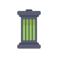 Green energy column representing renewable and sustainable power source vector