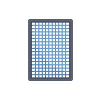 Air purifier filter being replaced showing clean grid pattern vector