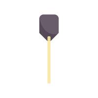 Large wooden pizza peel with metal scoop for baking bread and pastry vector