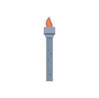 Classic torch is burning brightly with a flame on top vector