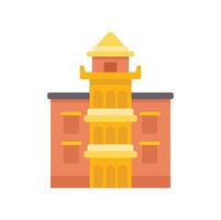 Indian building with tower facade showing traditional architecture vector
