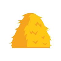 Yellow haystack standing on a field after harvest vector