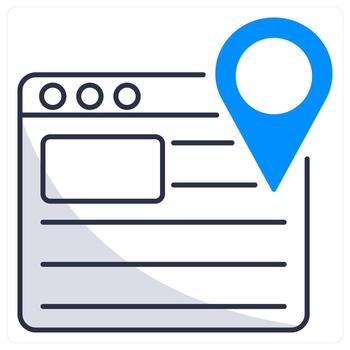 Website Map and map icon concept vector