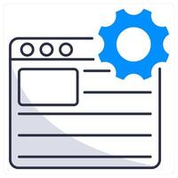 Web Optimization and web icon concept vector