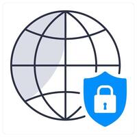 Network Protection and network icon concept vector