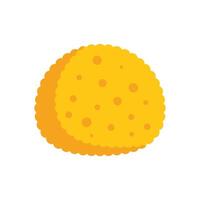 Round cracker with holes on white background vector