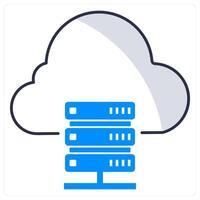 Web Hosting and server icon concept vector