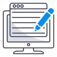 Content Writing and content icon concept vector