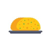 Delicious pastel sitting on a tray in flat design style vector