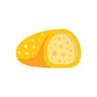 Loaf of bread showing delicious inside on white background vector