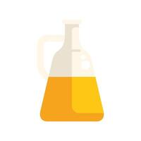 Chemical flask containing yellow liquid for a science experiment illustration vector