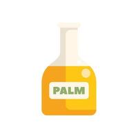 Laboratory glassware containing palm oil with label illustration vector