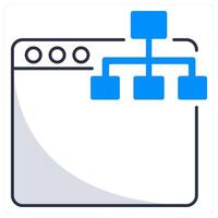 Sitemap and web icon concept vector