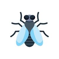 House fly spreading germs with blue wings open wide vector