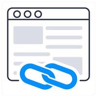 Backlink and link icon concept vector