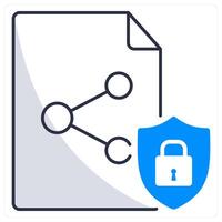 File Sharing Security and privacy icon concept vector
