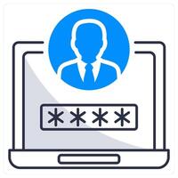Admin Login and admin icon concept vector