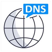 DNS and server icon concept vector