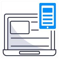 Responsive Design and layout icon concept vector