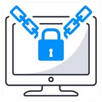 Ransomware and security icon concept vector